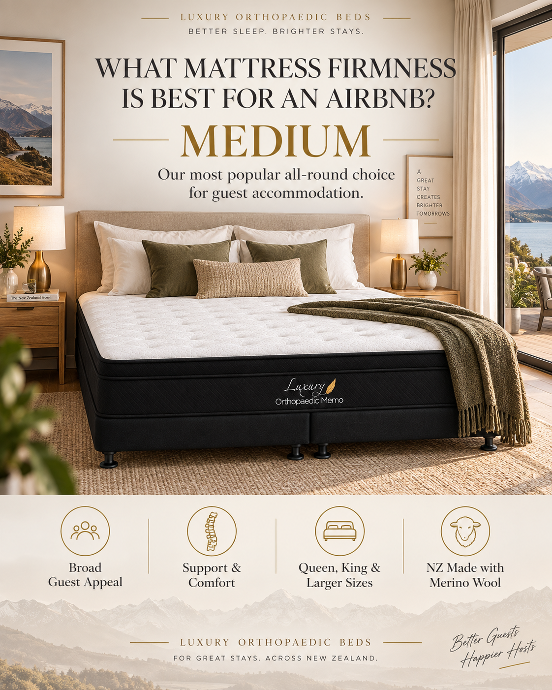 Best Mattress for Airbnb Guests in New Zealand: What Firmness Should You Choose?