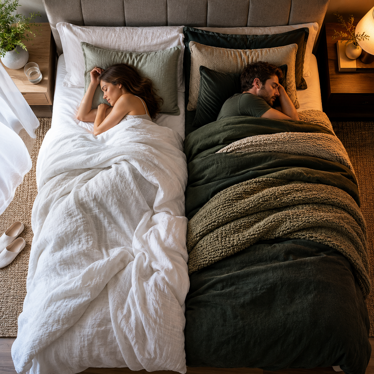 One Person Sleeps Hot and One Sleeps Cold – How Do You Set Up the Bed?