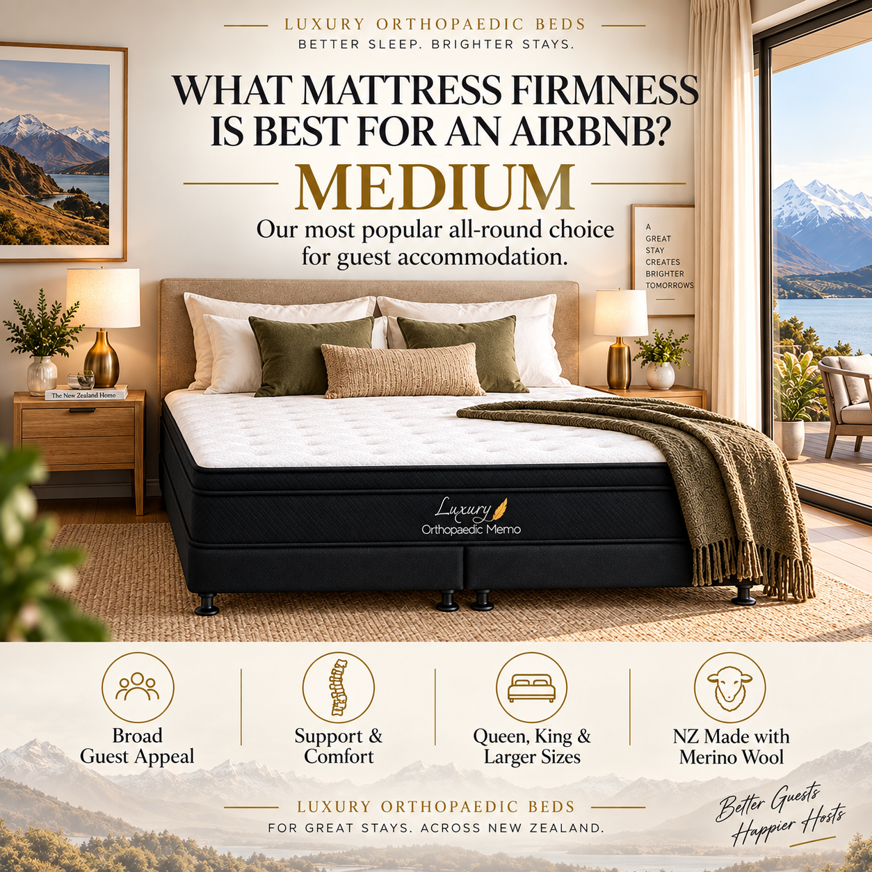 Best Mattress for Airbnb Guests in New Zealand: What Firmness Should You Choose?