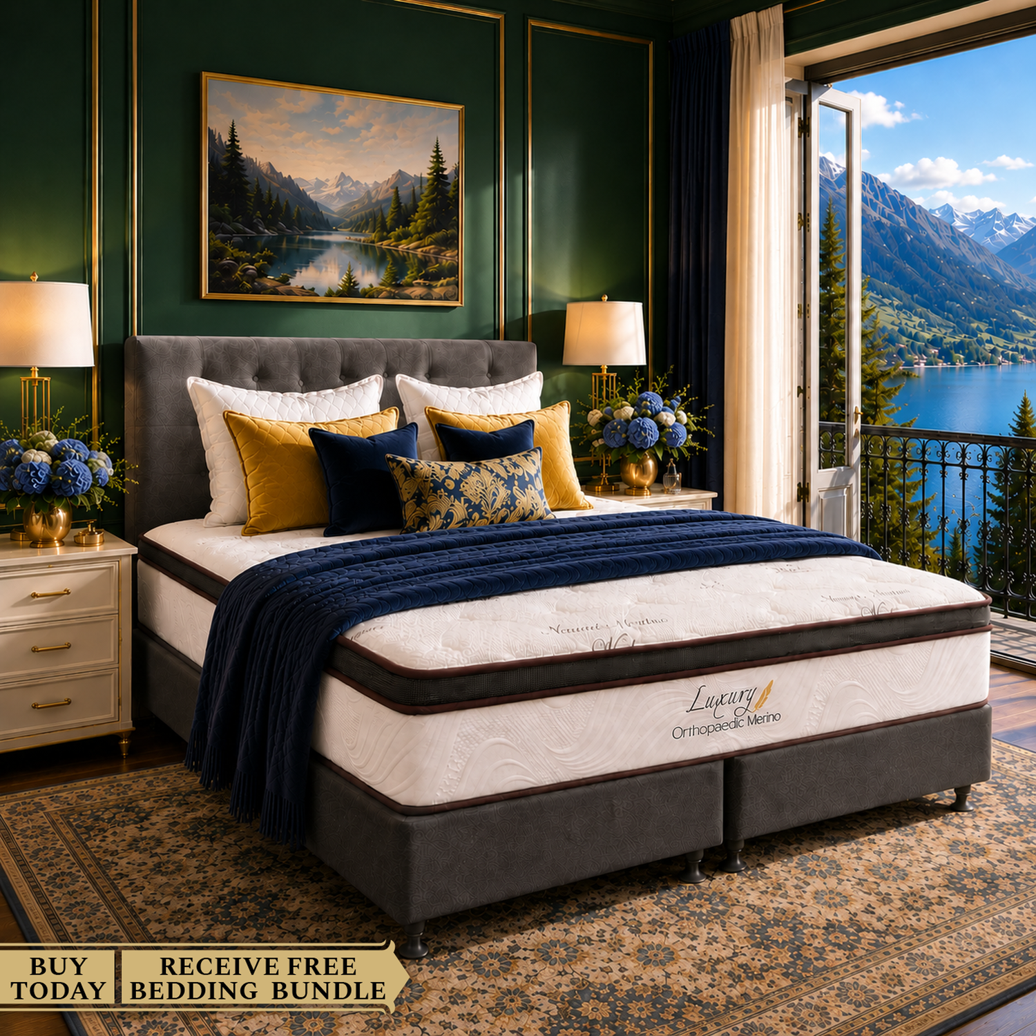 Californian King Orthopaedic Merino Mattress Only