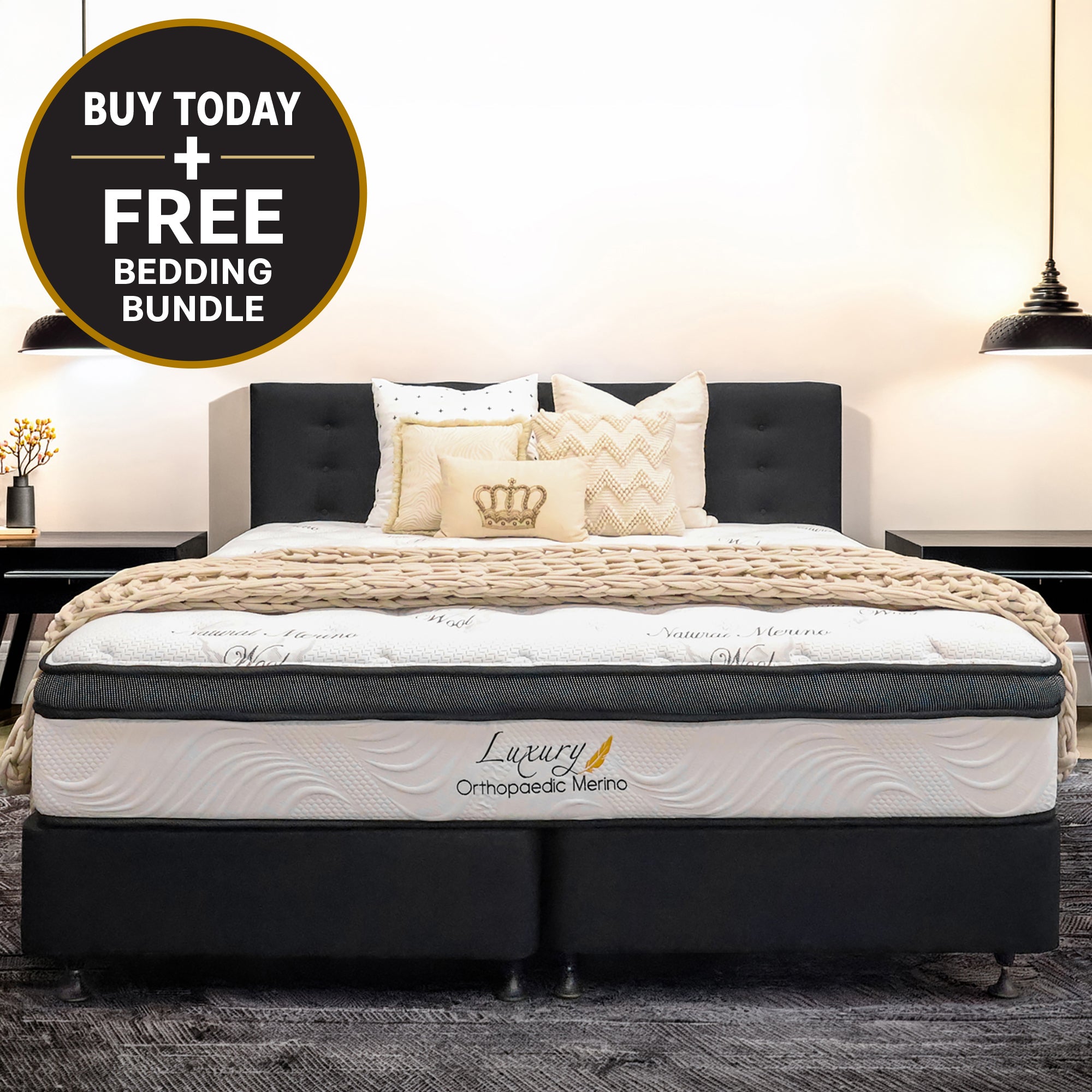 Californian King Orthopaedic Merino Mattress Only
