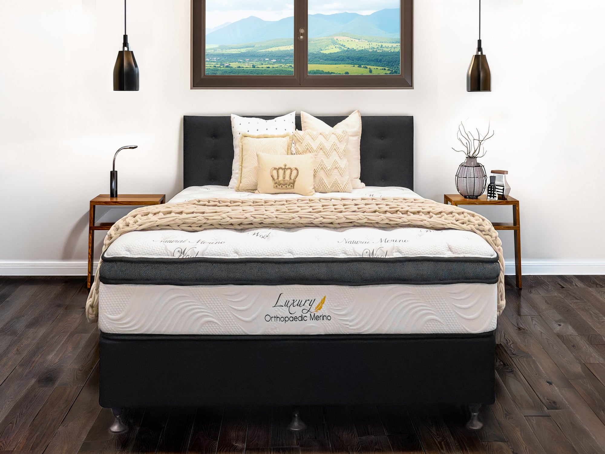 DOUBLE Orthopaedic Merino Mattress & Base