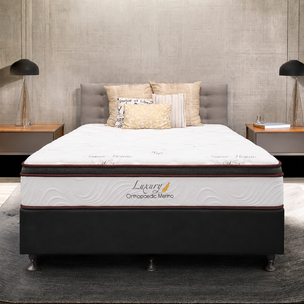 Long Double Orthopaedic Merino Mattress & Base