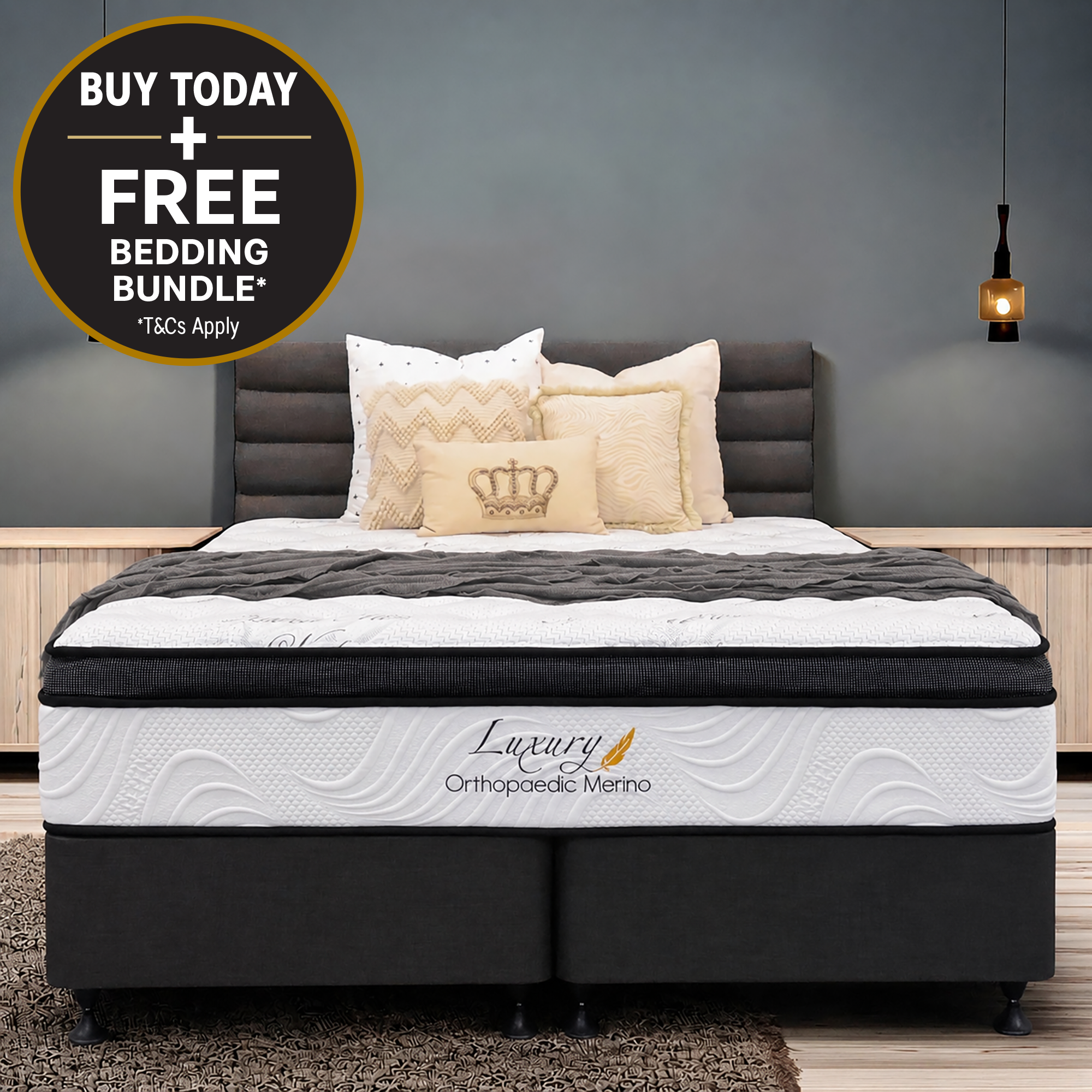 King Orthopaedic Merino Mattress & Base