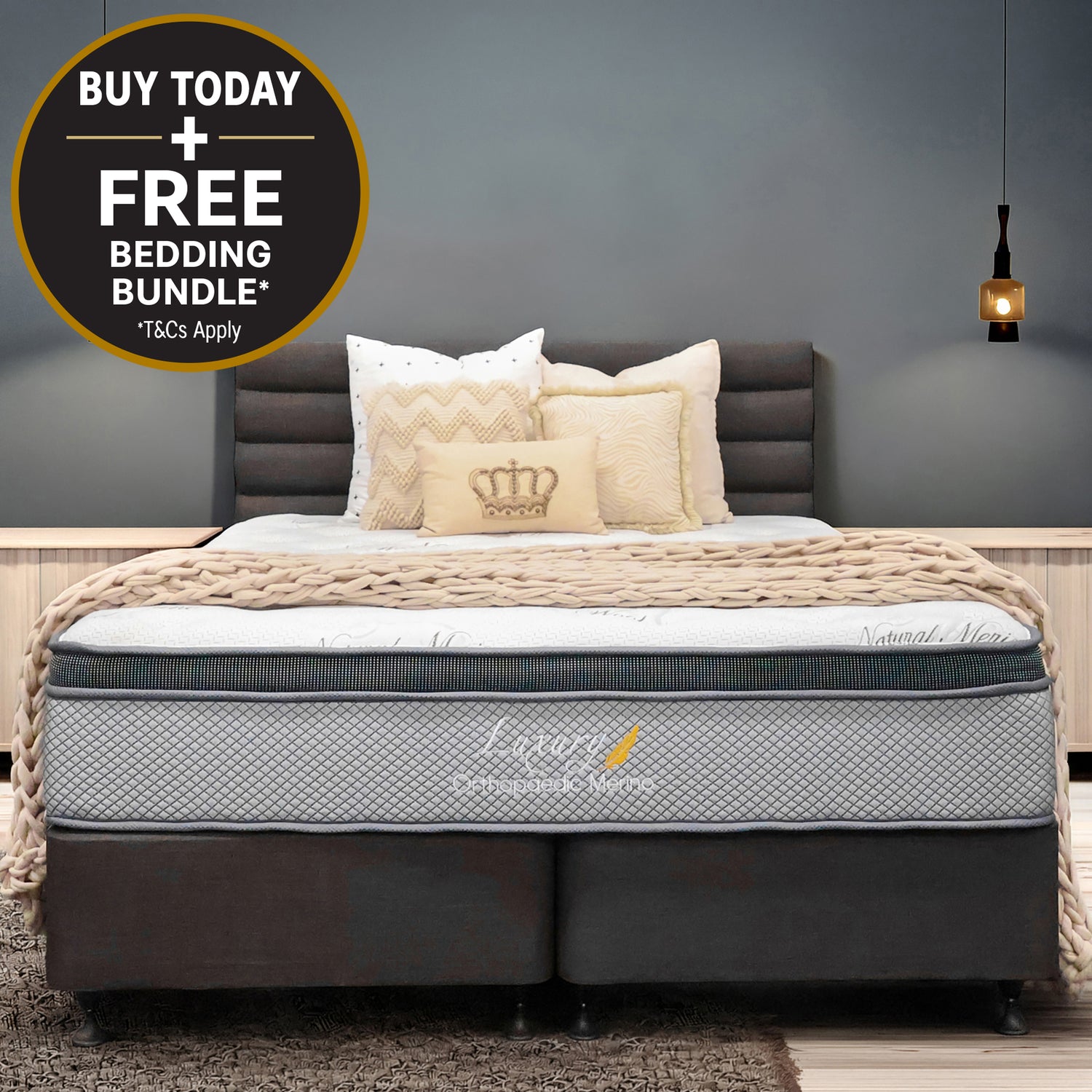 King Orthopaedic Merino Mattress Only