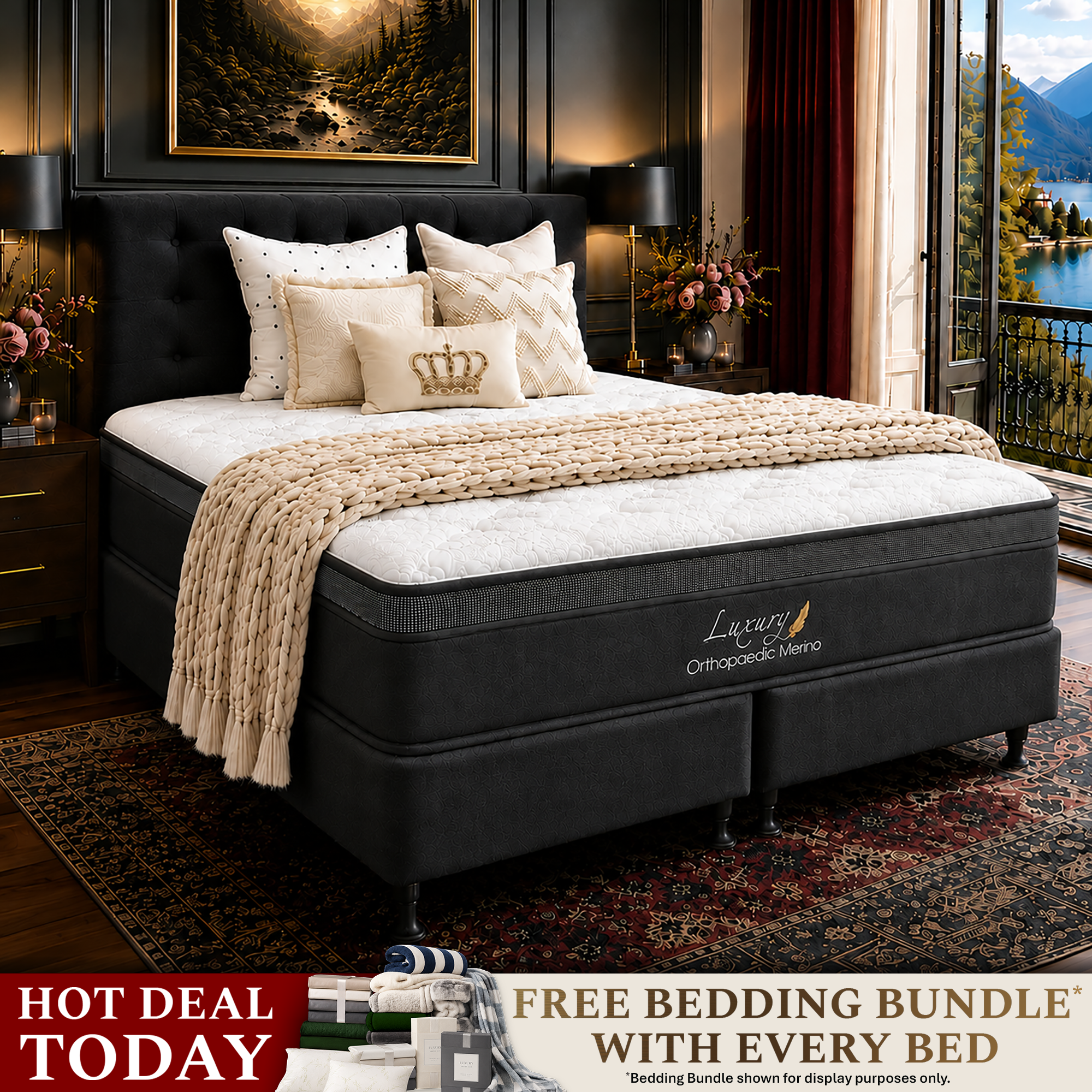 King Orthopaedic Merino Mattress & Base