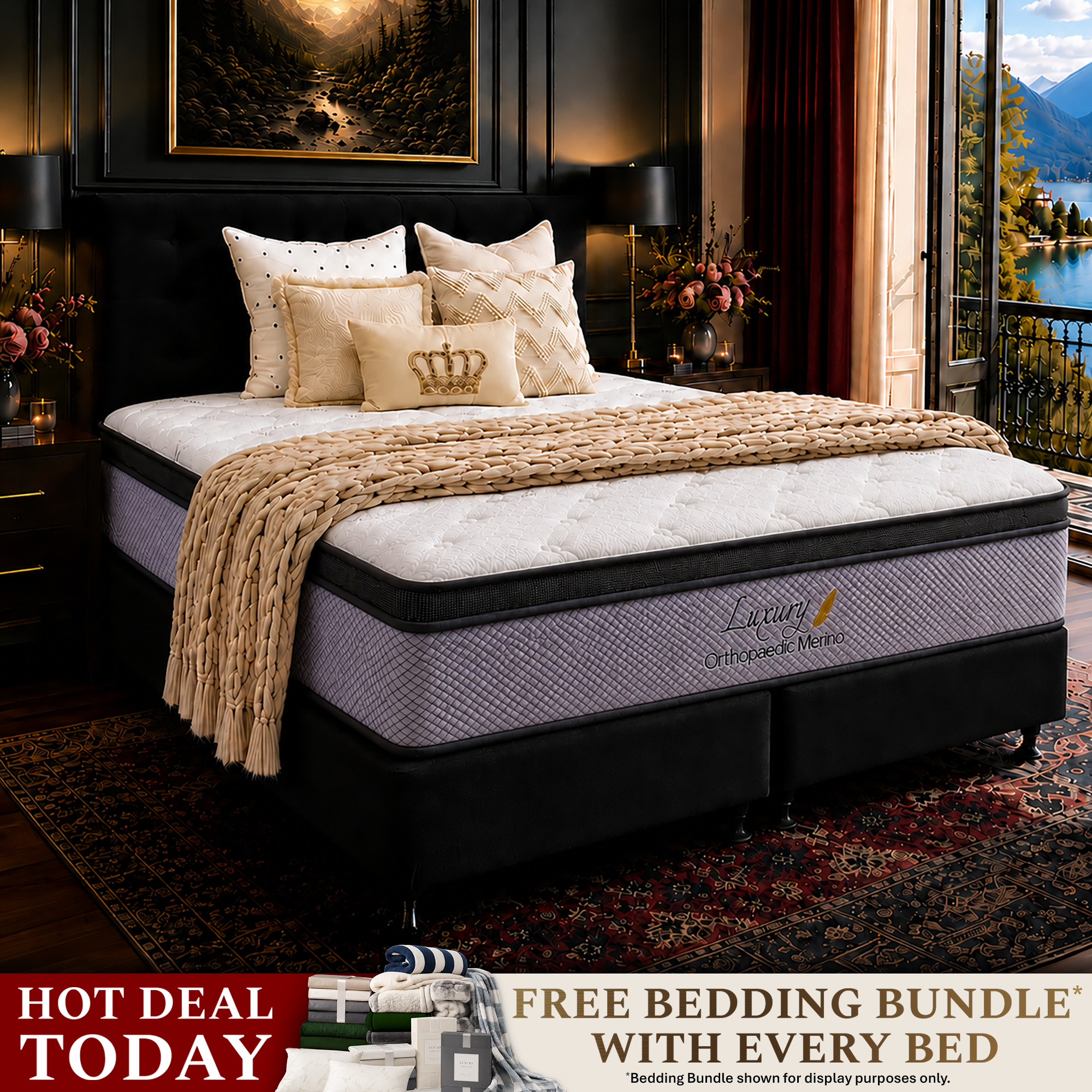 King Orthopaedic Merino Mattress & Base