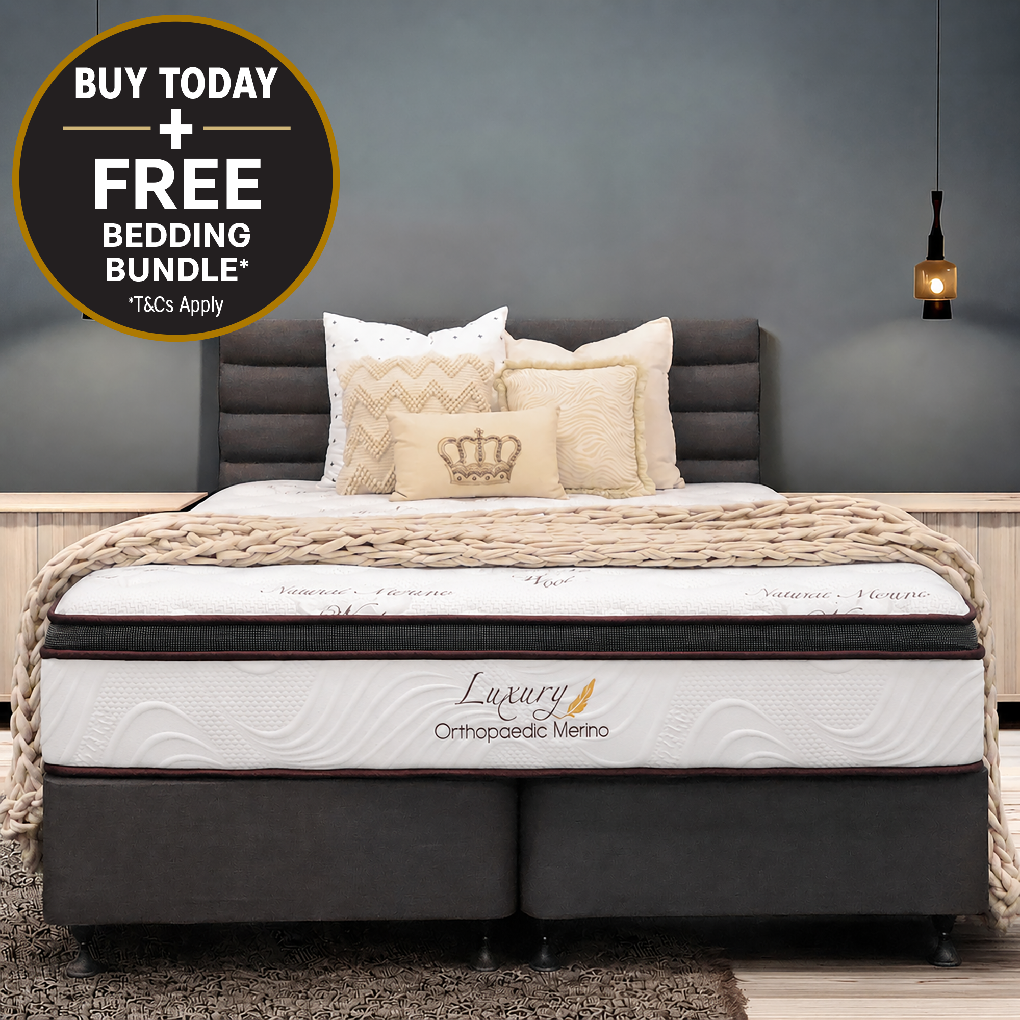 King Orthopaedic Merino Mattress & Base