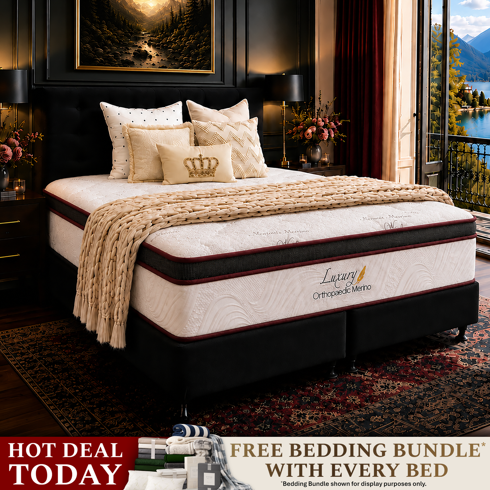 King Orthopaedic Merino Mattress & Base