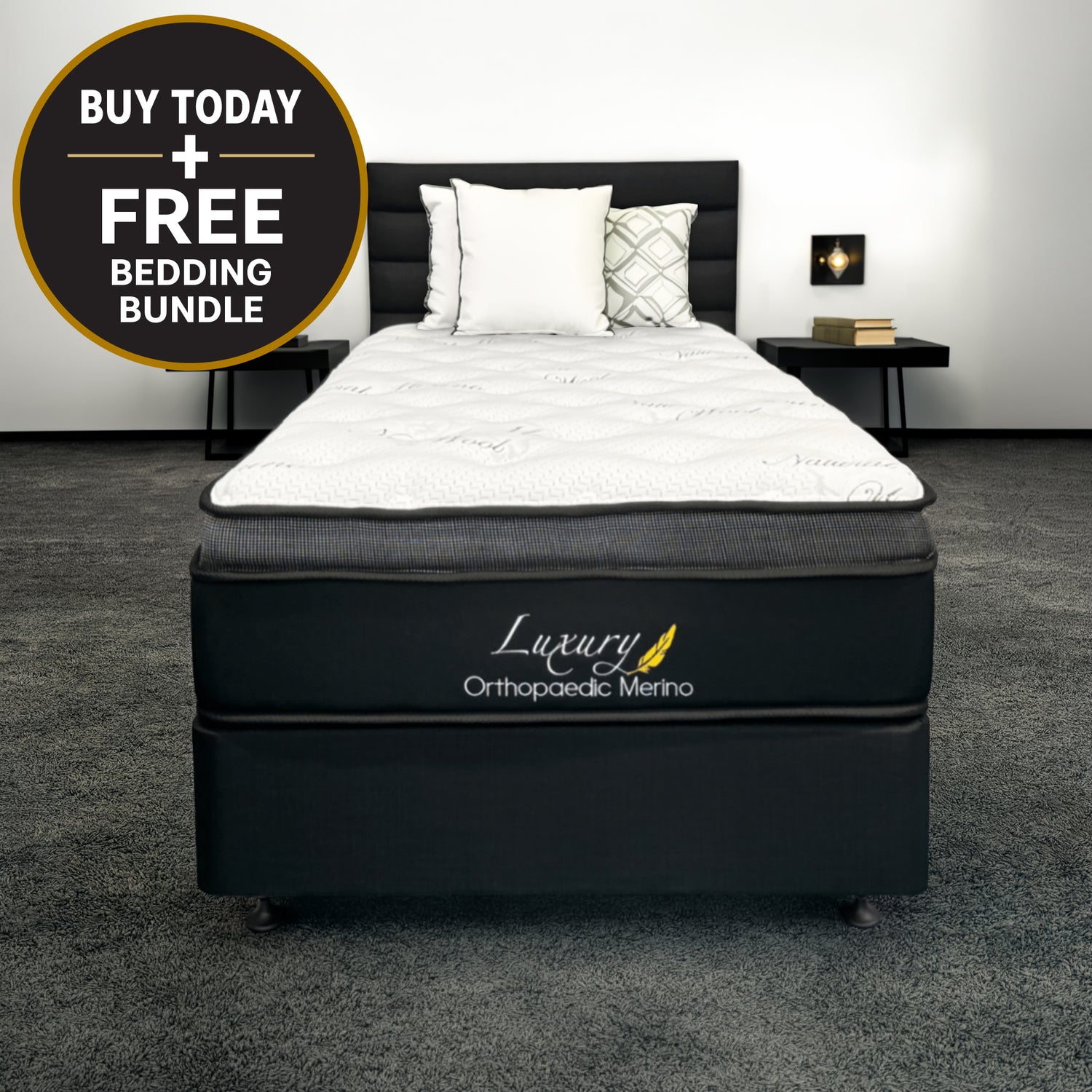 Single Orthopaedic Merino Mattress & Base
