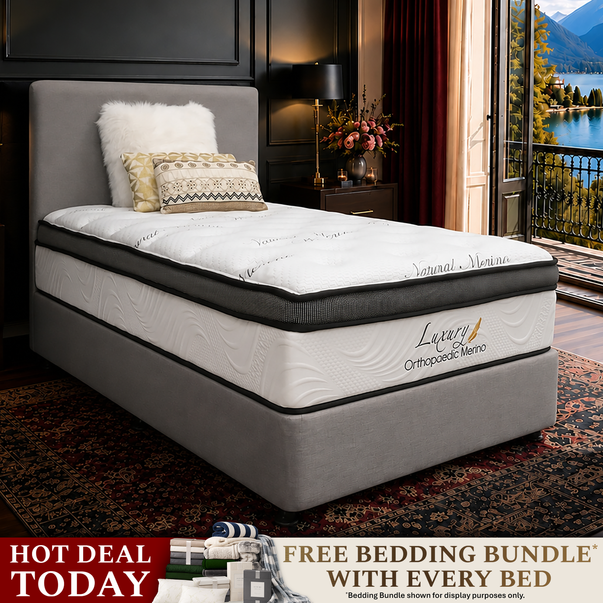 King Single Orthopaedic Merino Mattress & Base