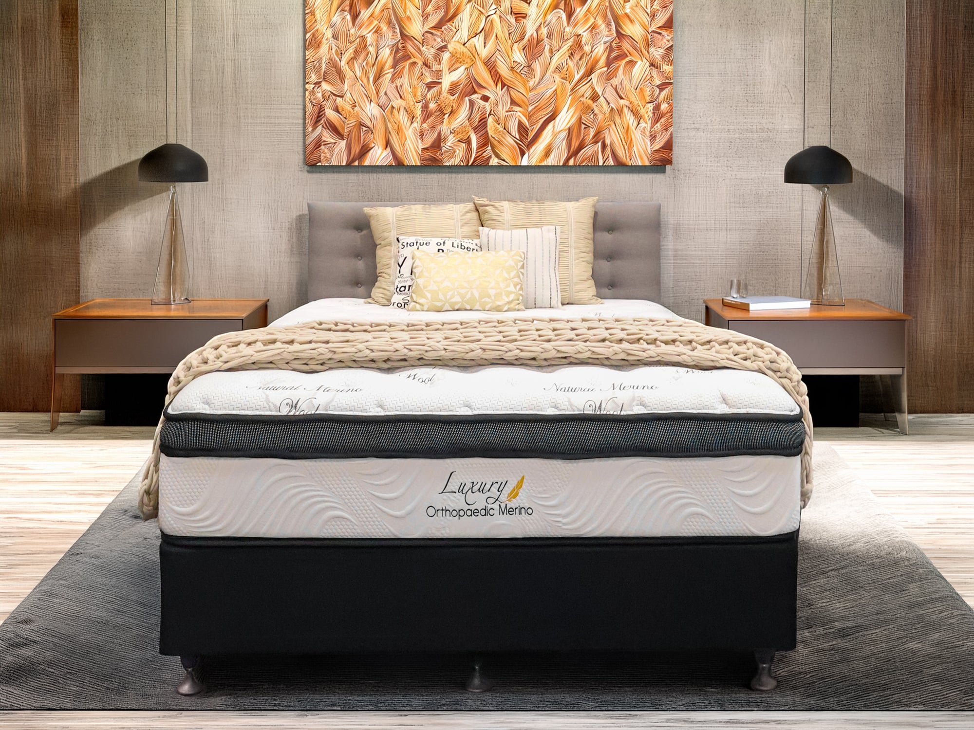 LONG DOUBLE Orthopaedic Merino Mattress & Base