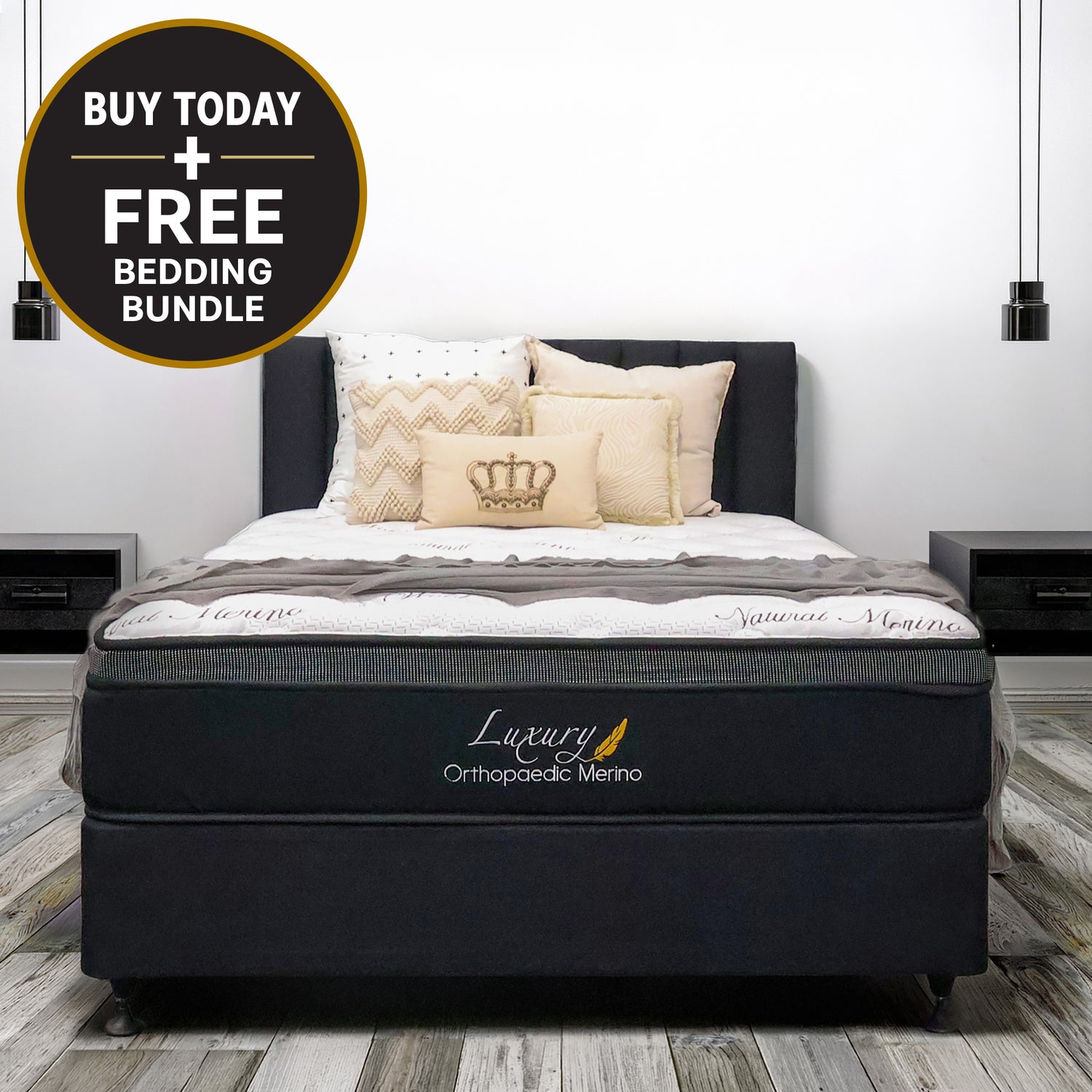 Queen Orthopaedic Merino Mattress & Base