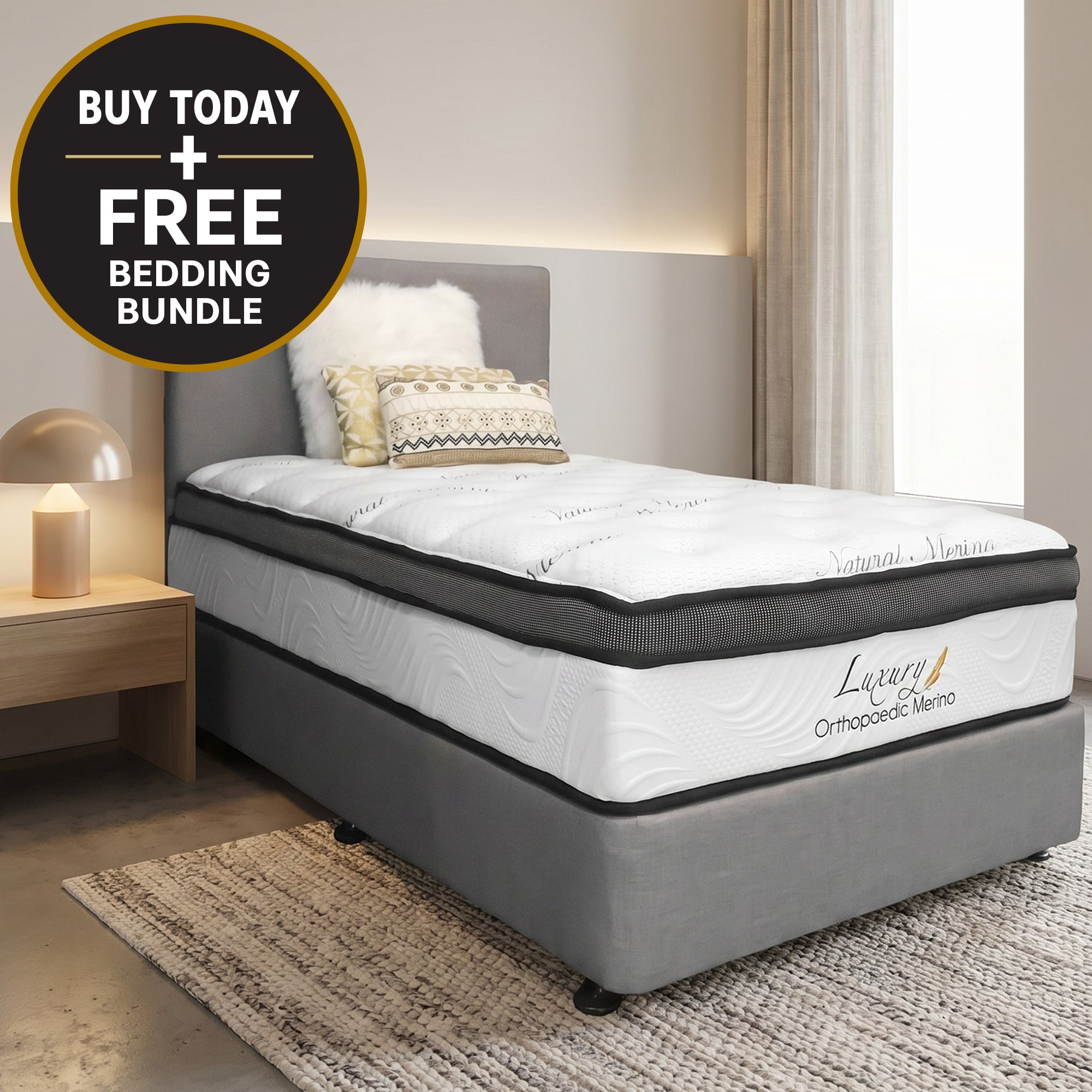 King Single Orthopaedic Merino Mattress Only