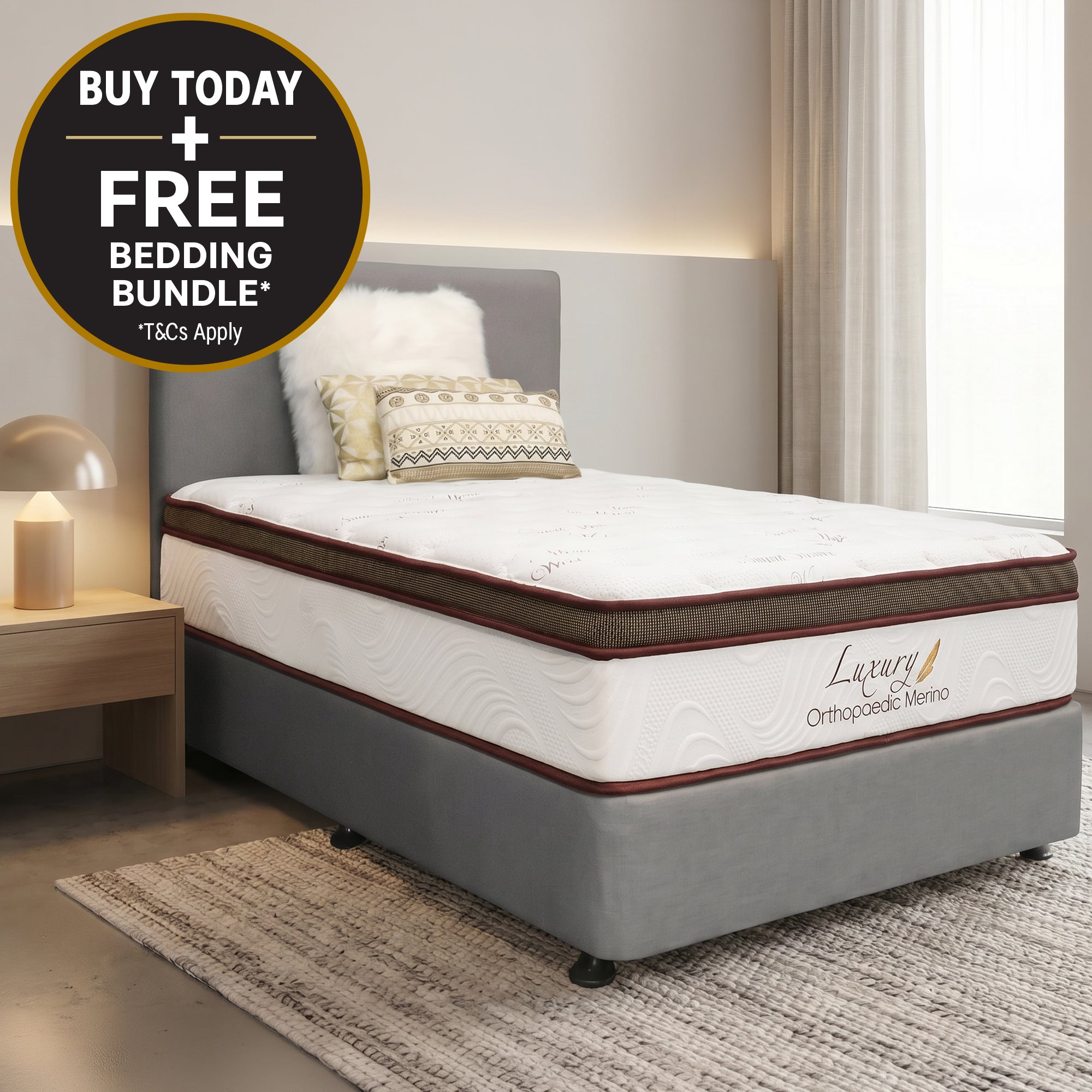King Single Orthopaedic Merino Mattress Only