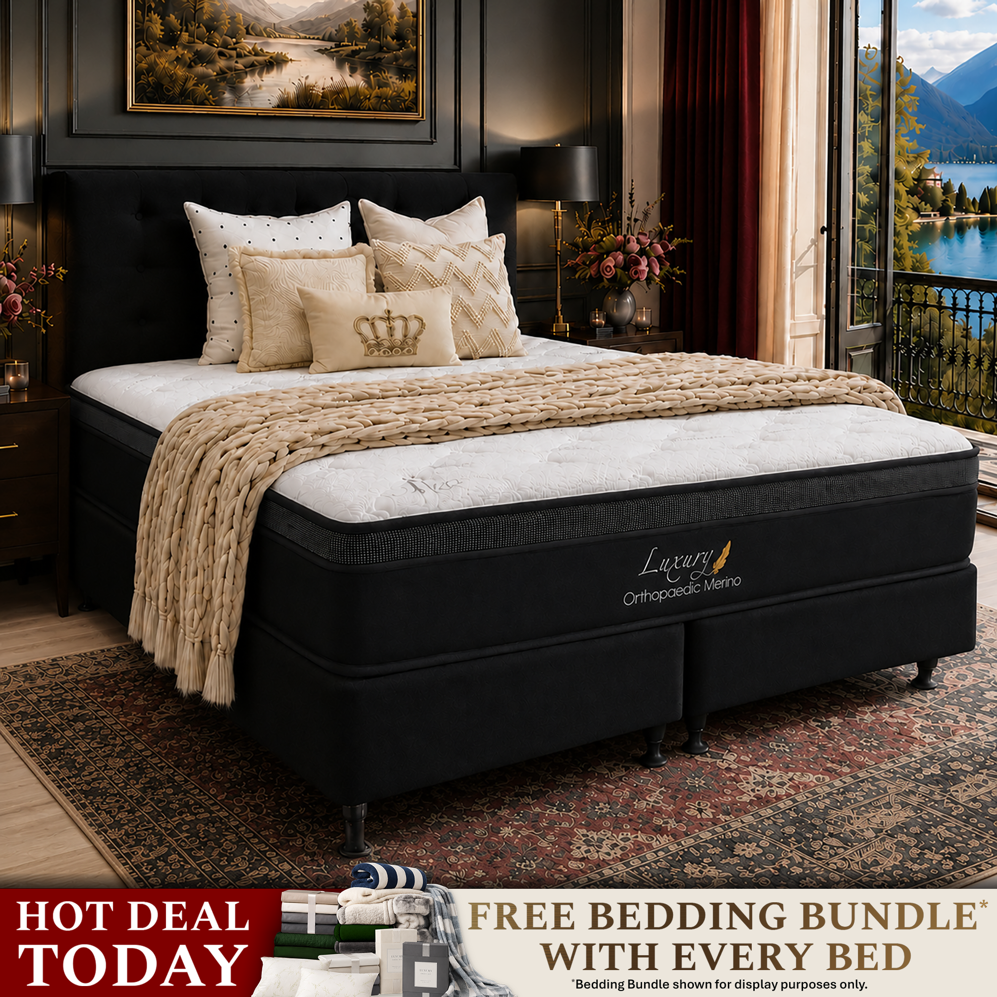 Super King Orthopaedic Merino Mattress & Base