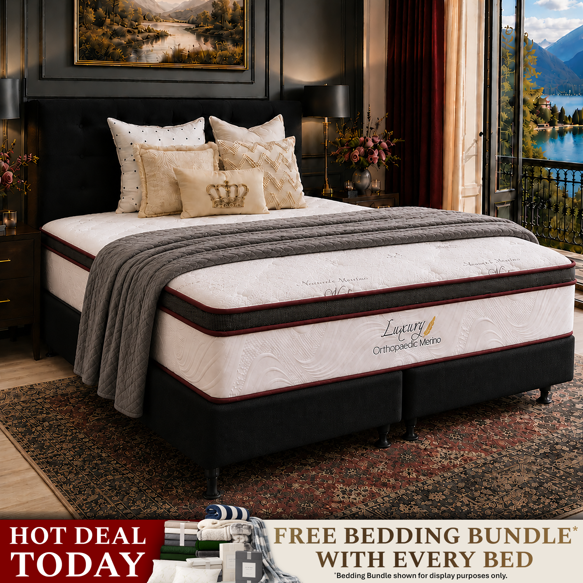 Super King Orthopaedic Merino Mattress & Base