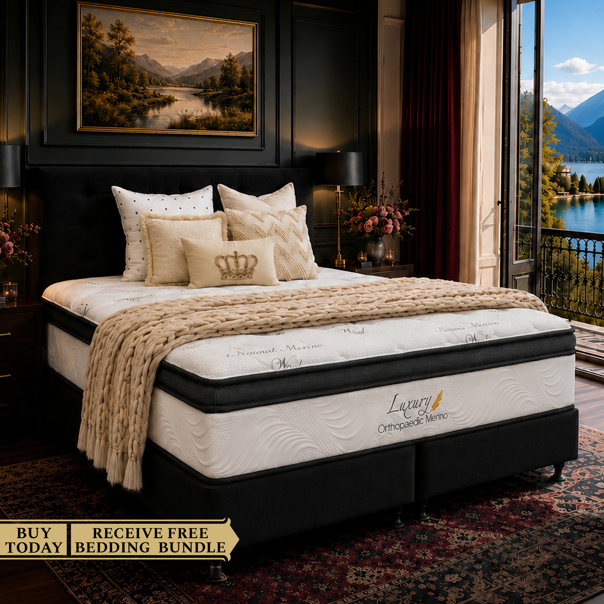 Super King Orthopaedic Merino Mattress & Base