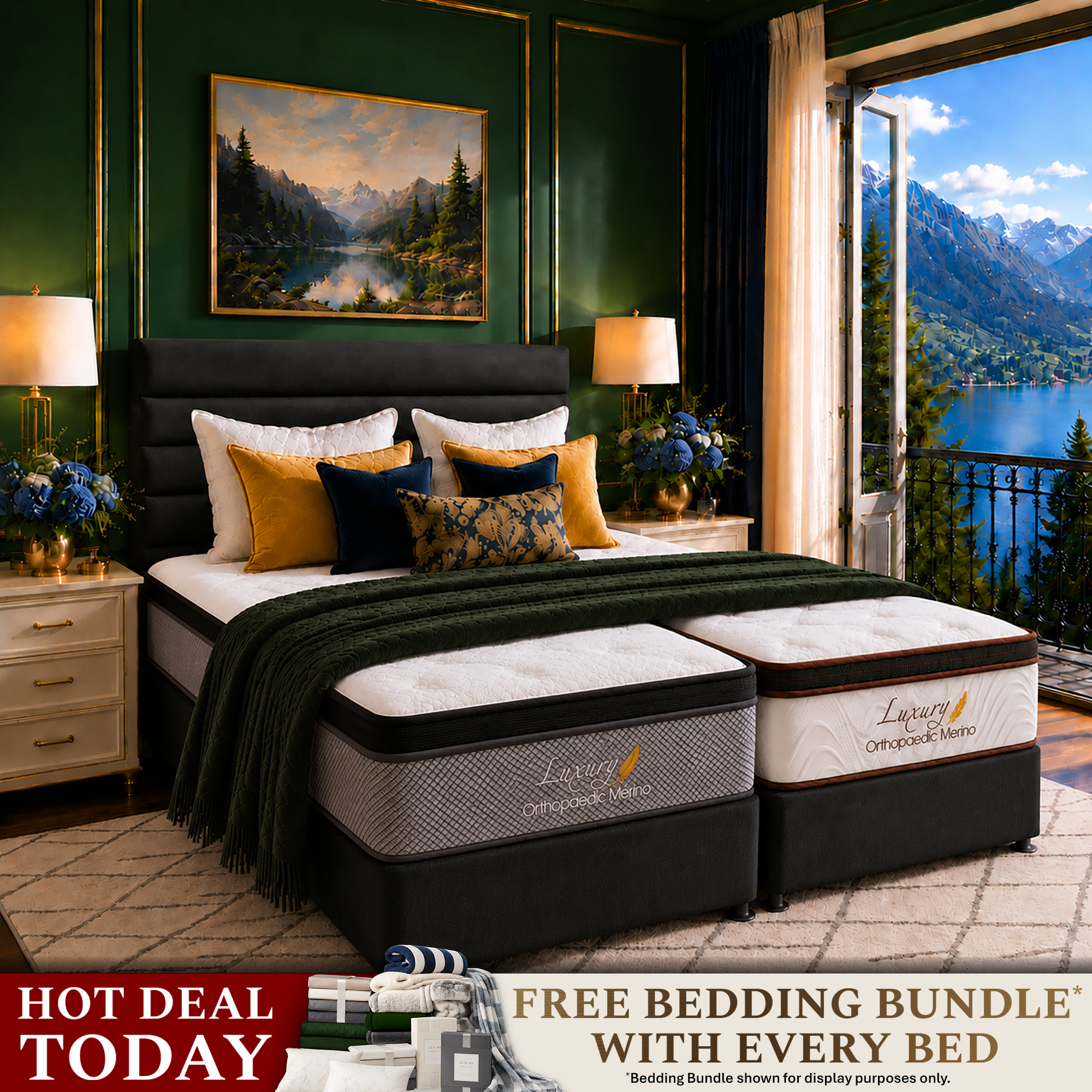 Orthopaedic Merino Zipped Mattress and Drawer Base