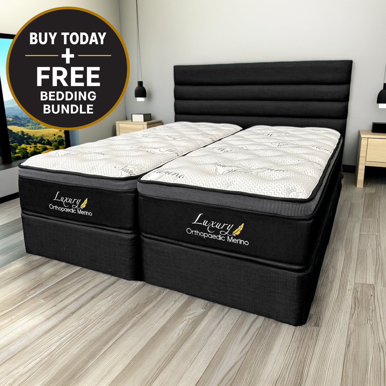Orthopaedic Merino Zipped Mattress and Base