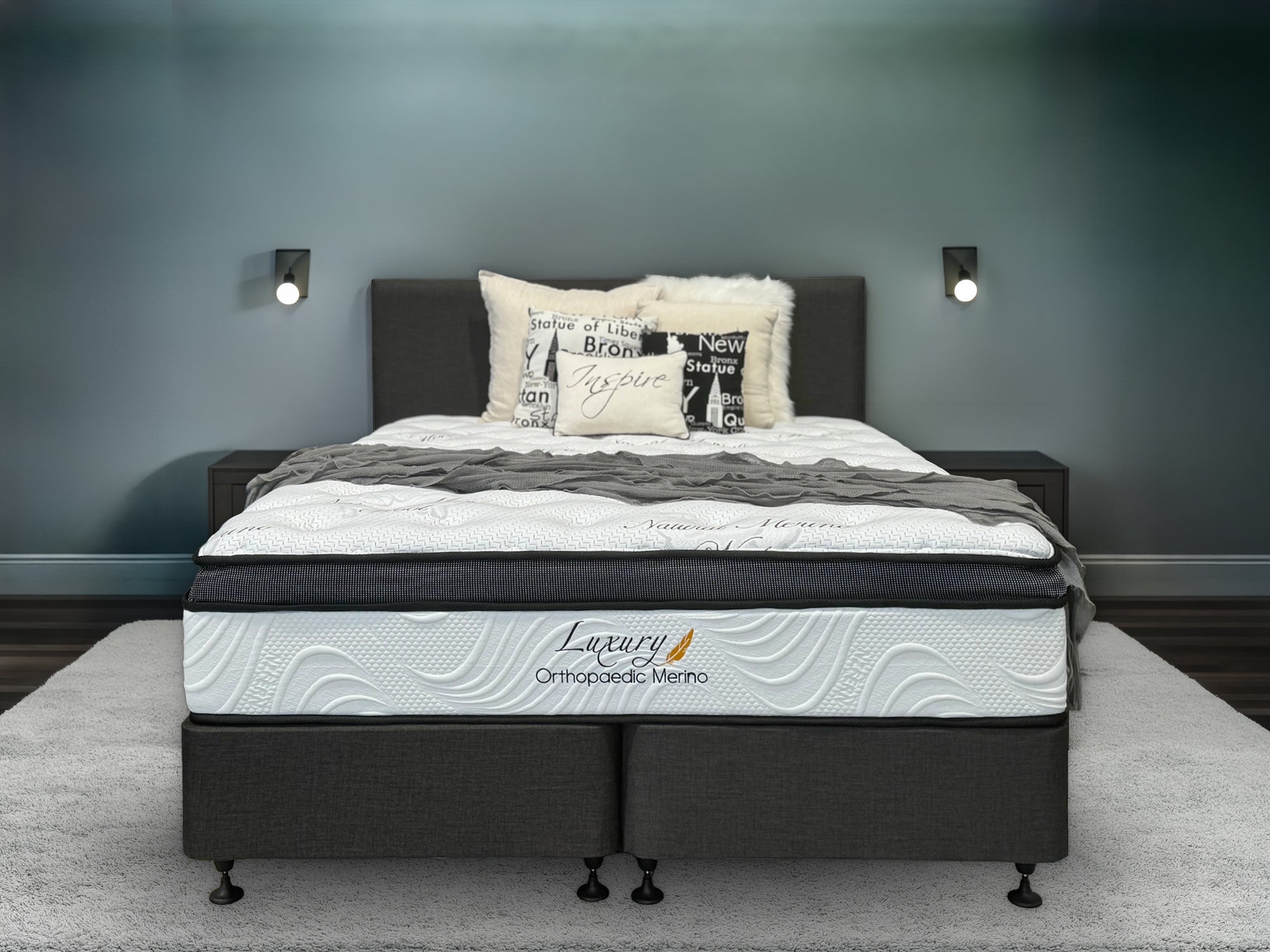 QUEEN Orthopaedic Merino Mattress & SPLIT Base