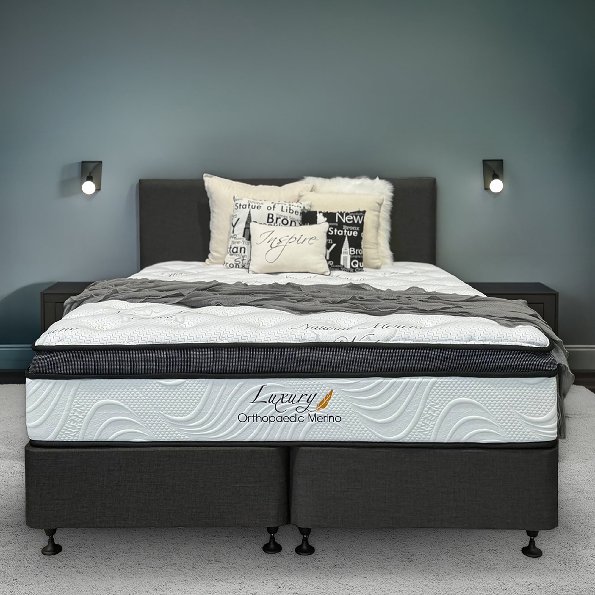 QUEEN Orthopaedic Merino Mattress & SPLIT Base